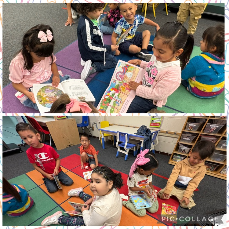 students reading