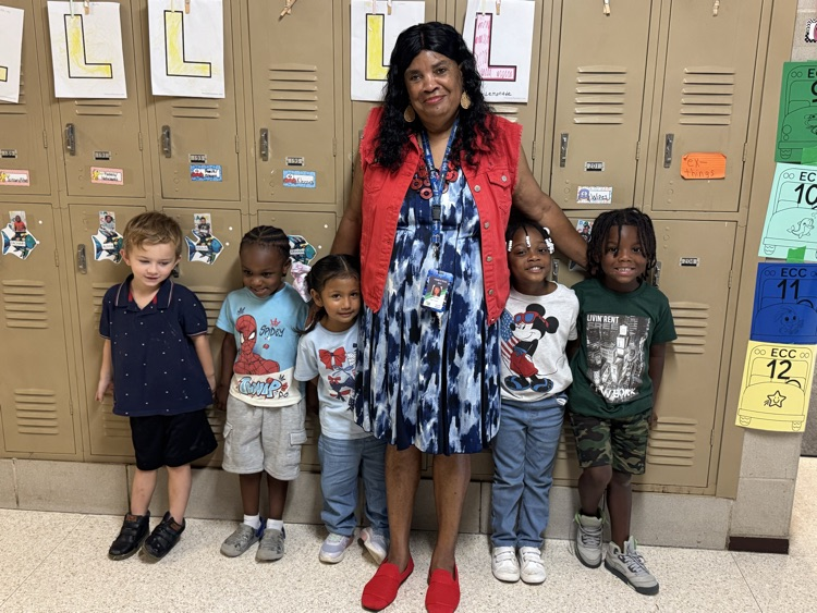 students wearing red, white, and blue
