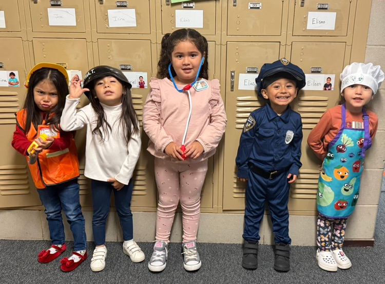 students in future job outfits