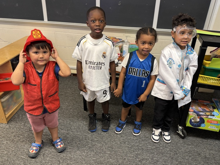 students in future job outfits