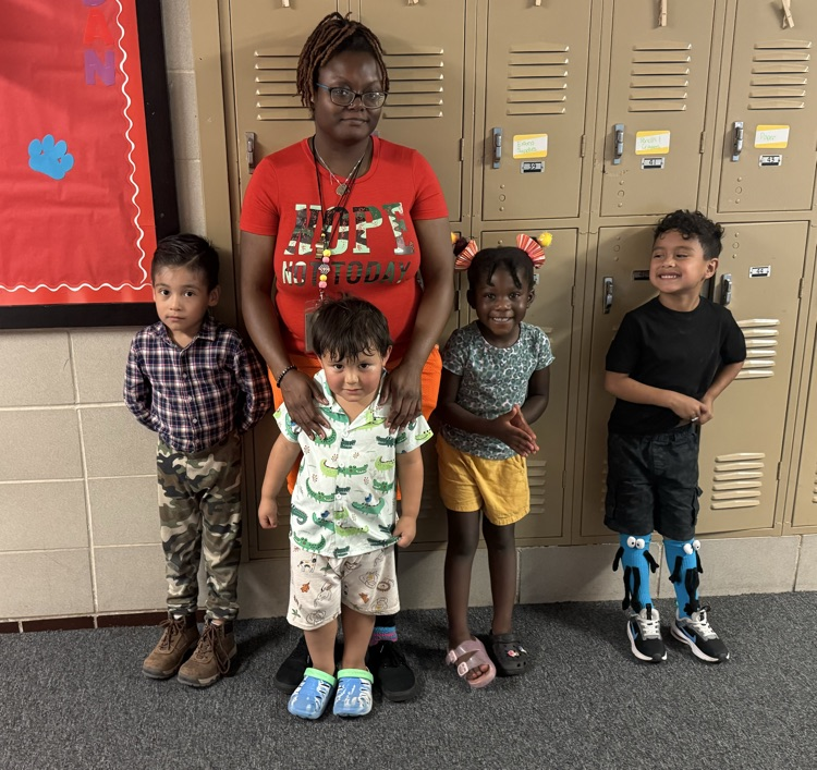 students in wacky clothes