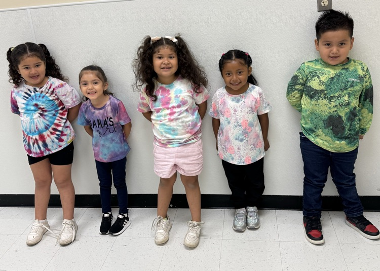 students in tie-dye