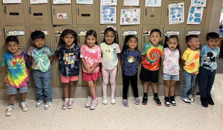 students in tie-dye