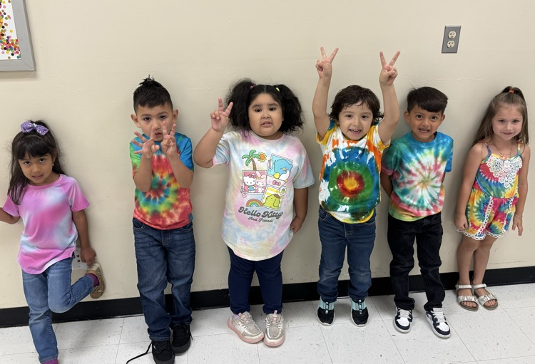 students in tie-dye