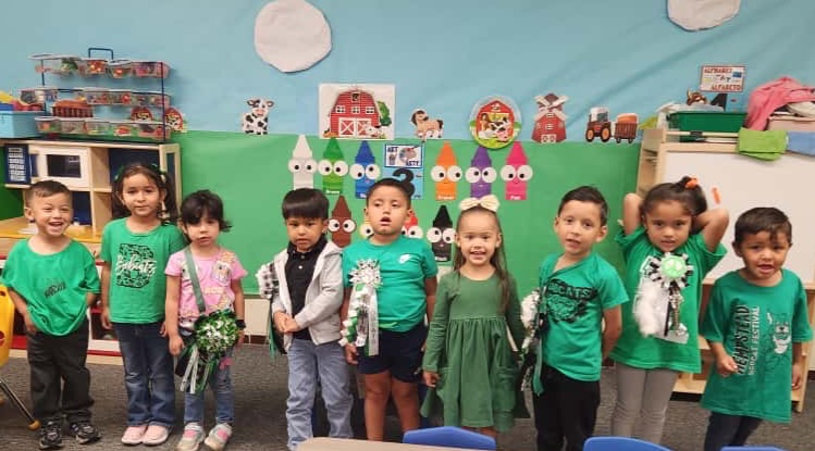 students in school colors