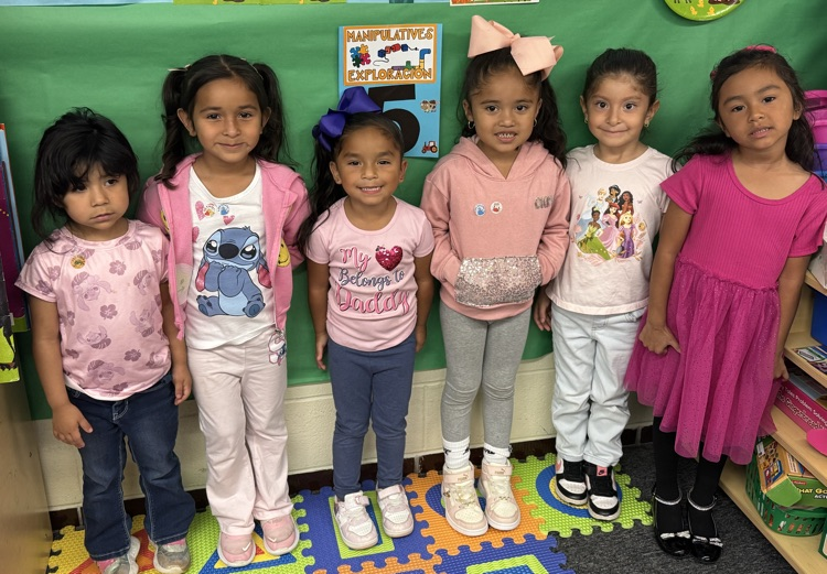 students in pink clothes