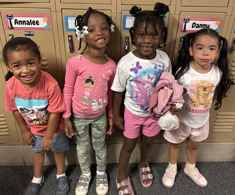 students in pink clothes