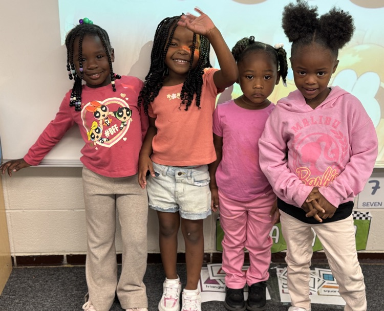 students in pink clothes