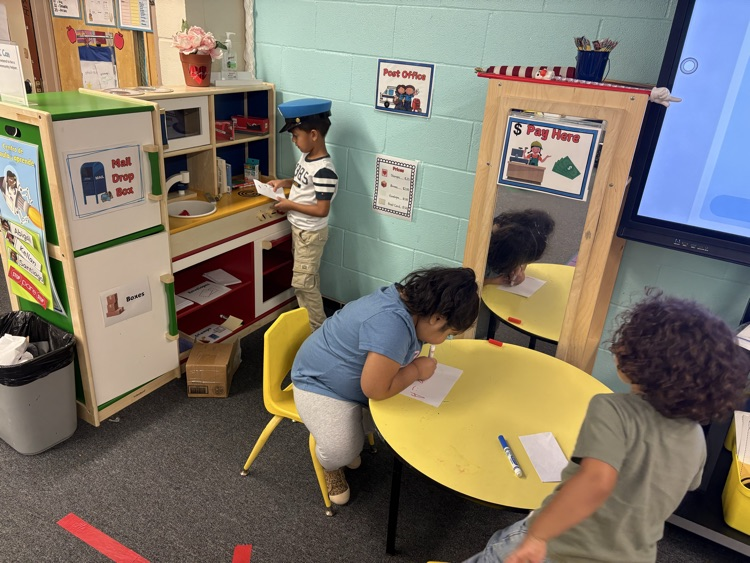 students playing in centers time