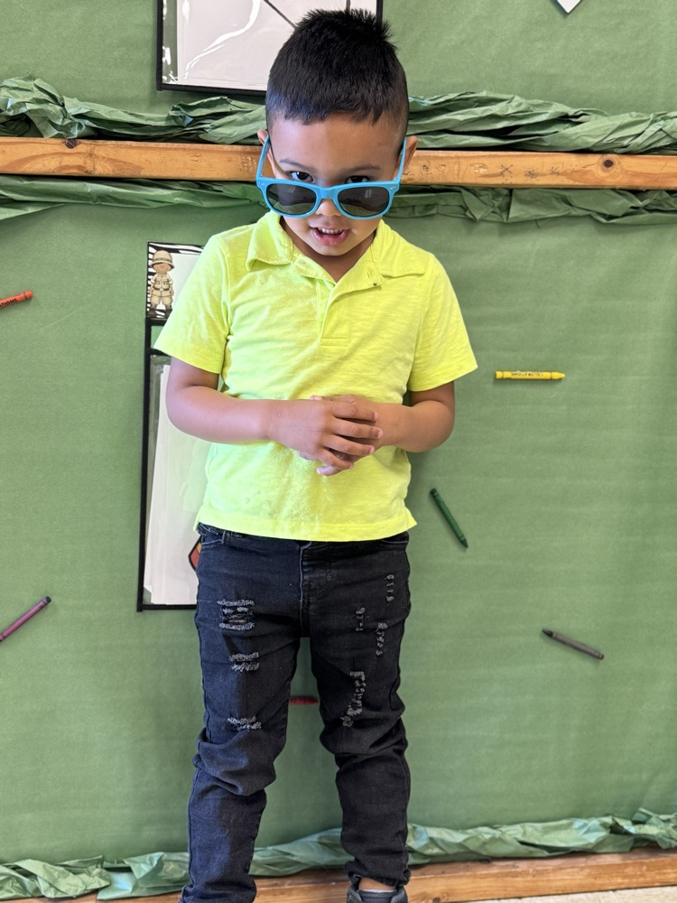 students in sunglasses or neon