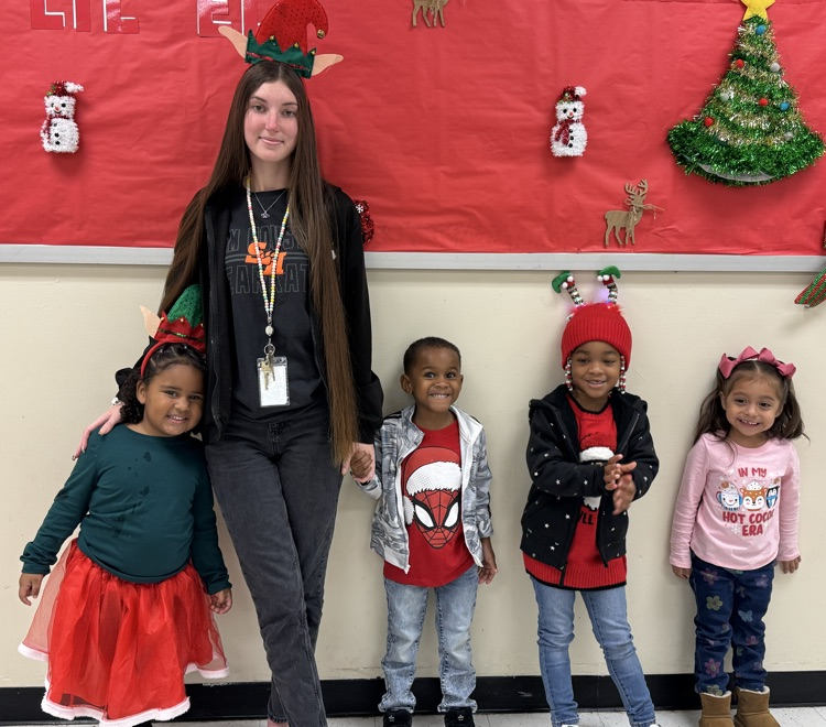 students in elf outfits 