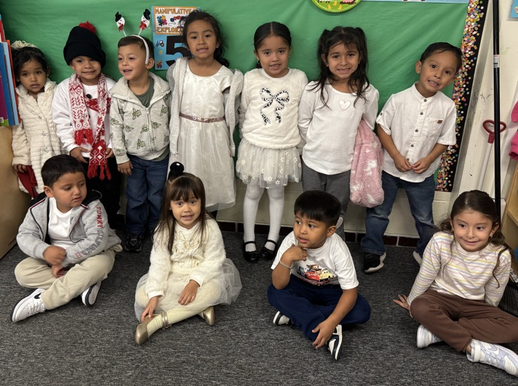 students with snowmen attire