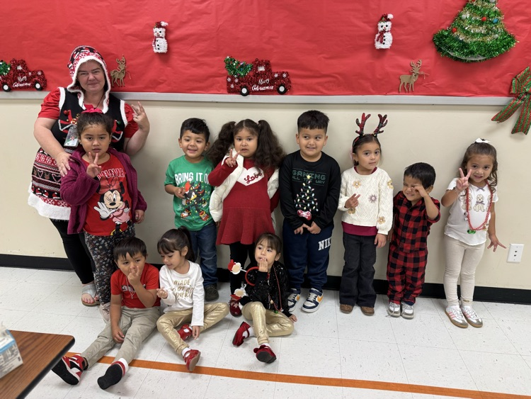 students in holiday shirts