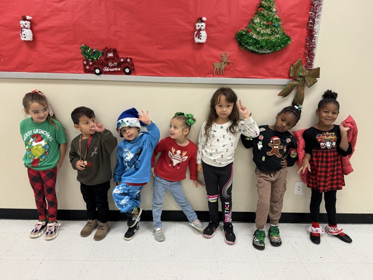 students in holiday shirts