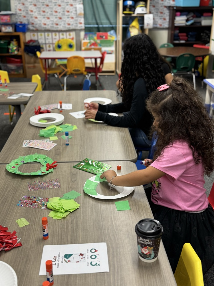 student making a wreath