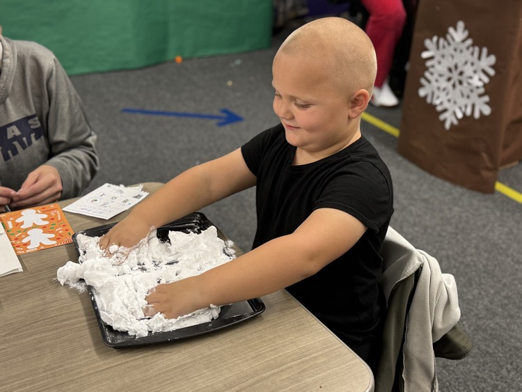 student making snow 