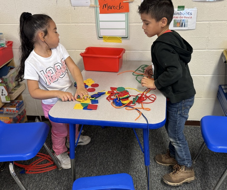 students during centers time