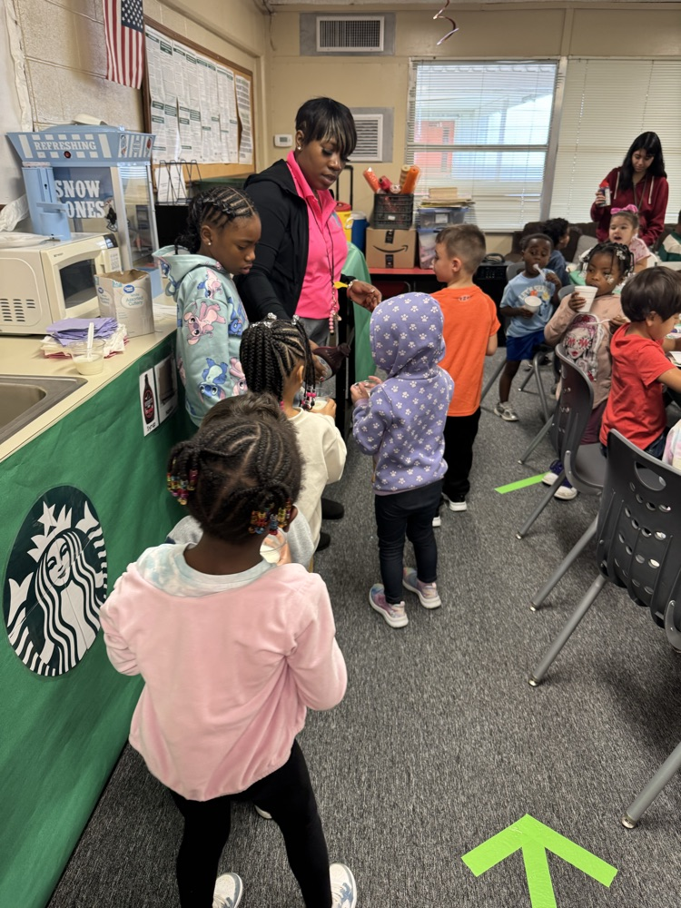 students stirring milk