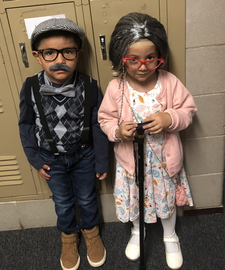 dressed in 100th day clothes