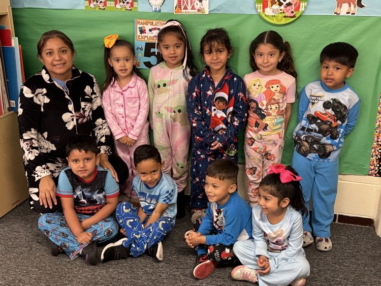 students in pajamas