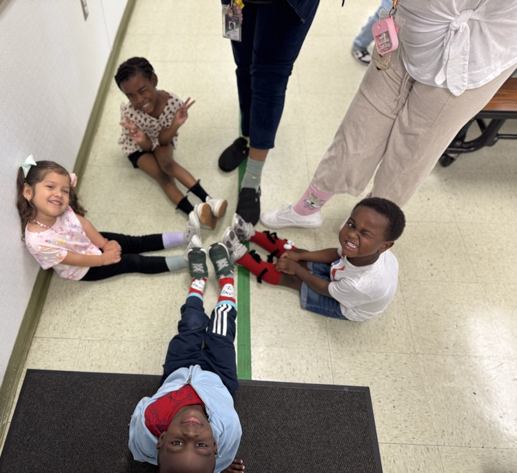 students in socks