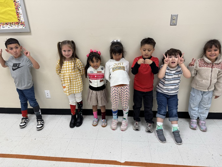 students in mismatched socks