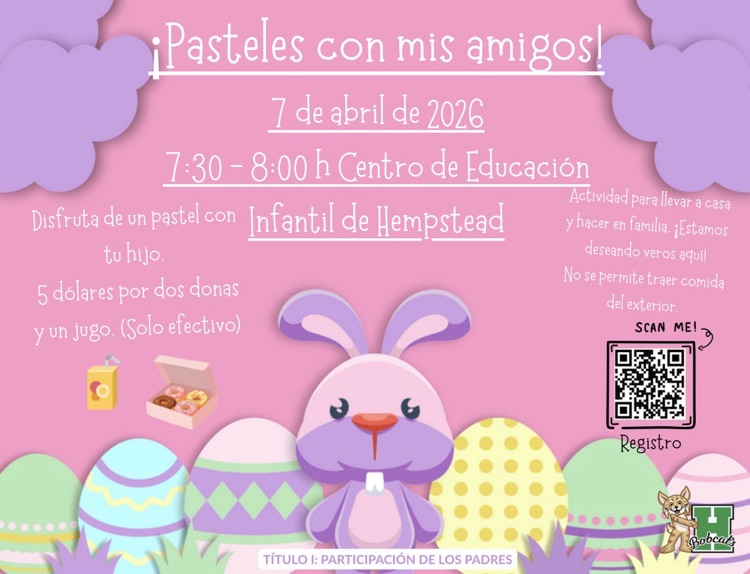 pastries with my peeps flyer in Spanish 
