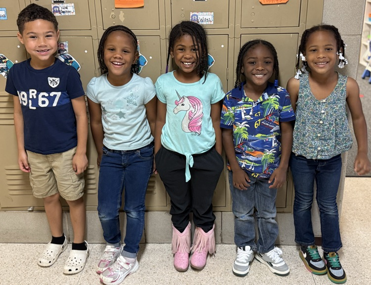 students wearing blue