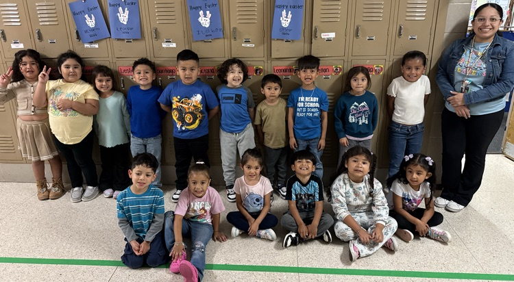 students wearing blue