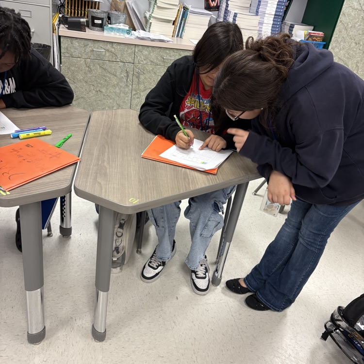 HMS students in class 