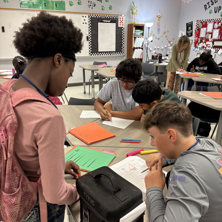 HMS students in class 