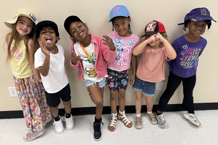 students in hat