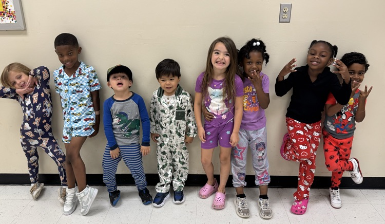 students in pajamas