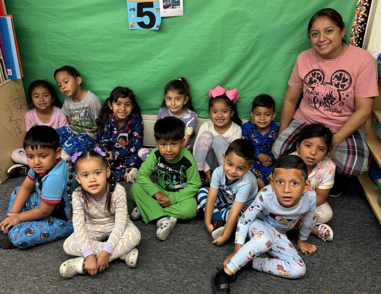 students in pajamas