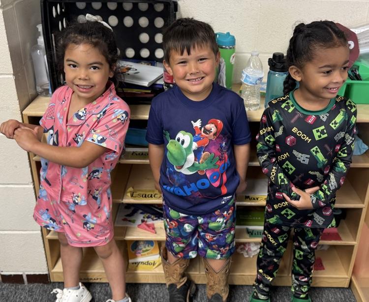 students in pajamas