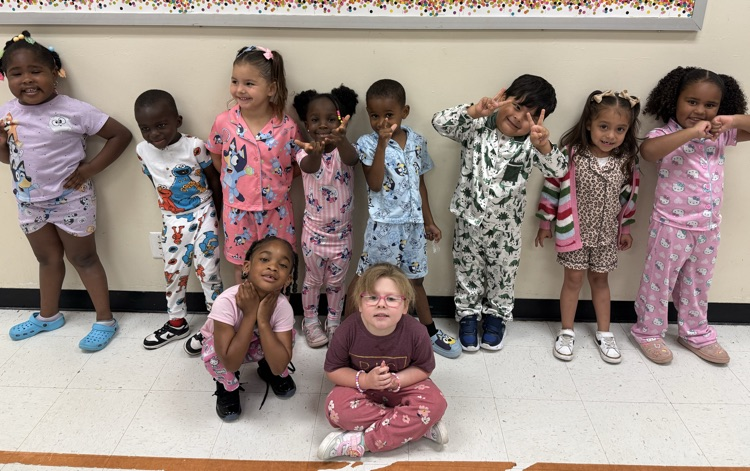 students in pajamas
