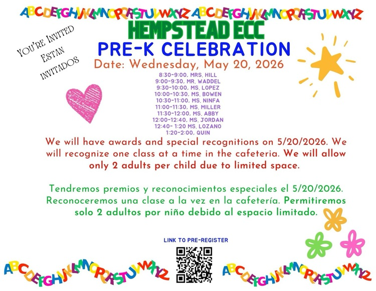 class time for celebration flyer
