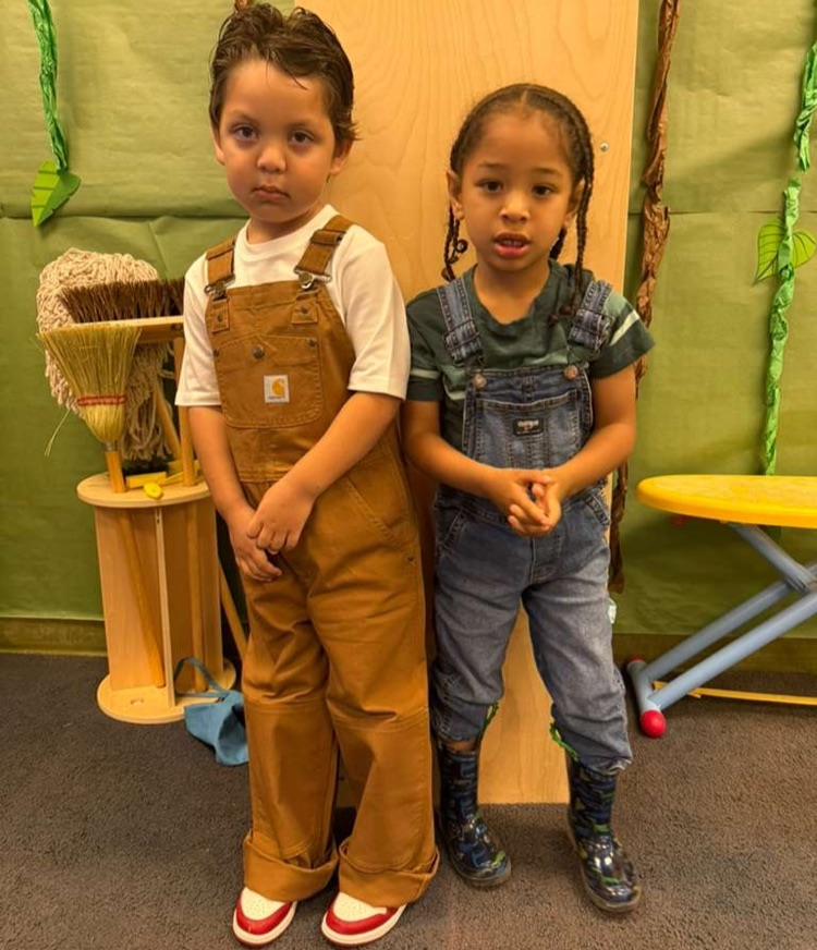 students in overalls