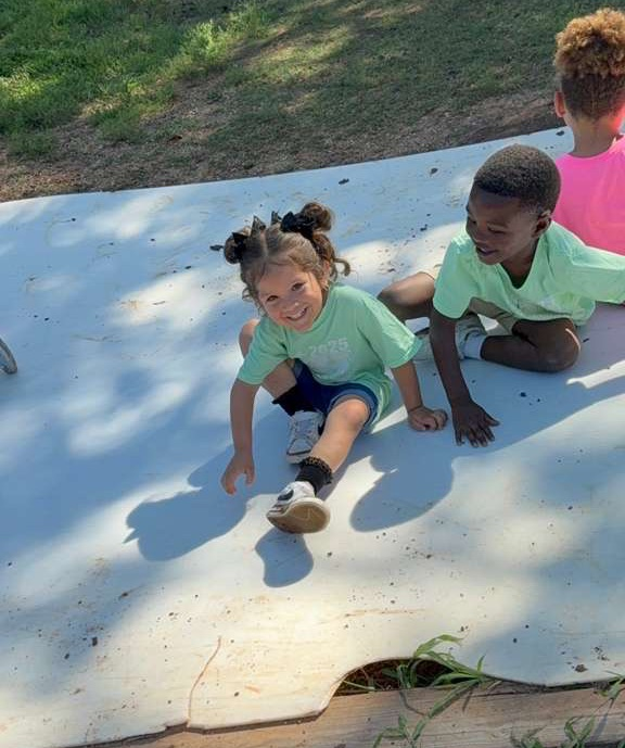 students at the farm