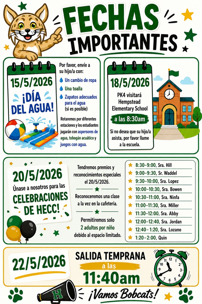 important date flyer in Spanish