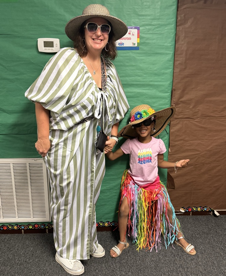 students dressed as going on vacation