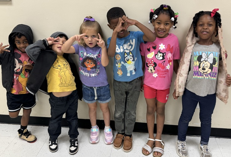 students wearing Disney