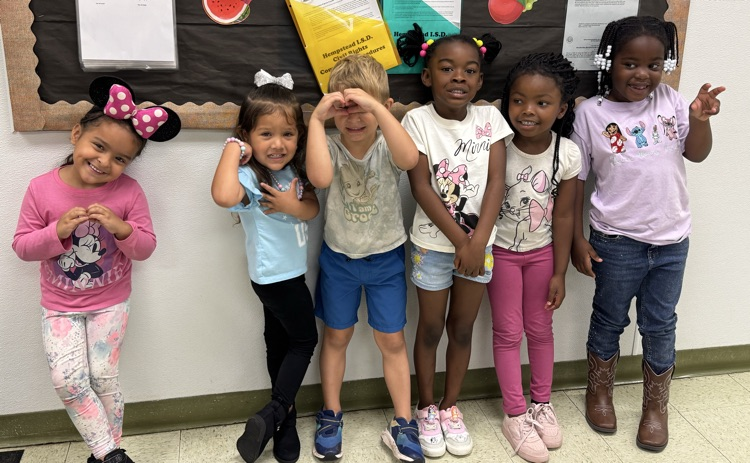 students wearing Disney