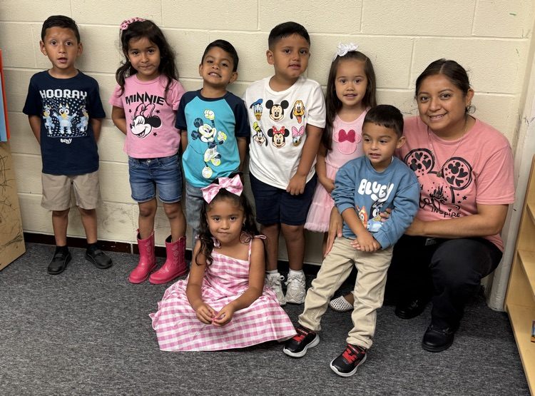 students wearing Disney