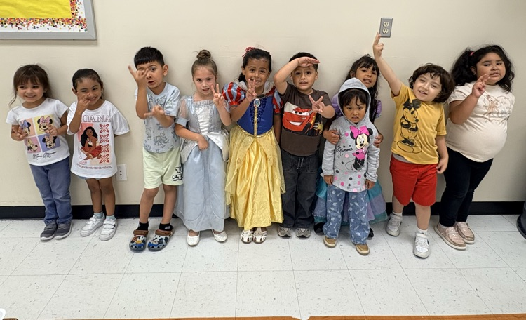 students wearing Disney
