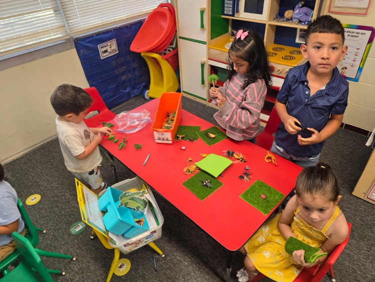 students playing