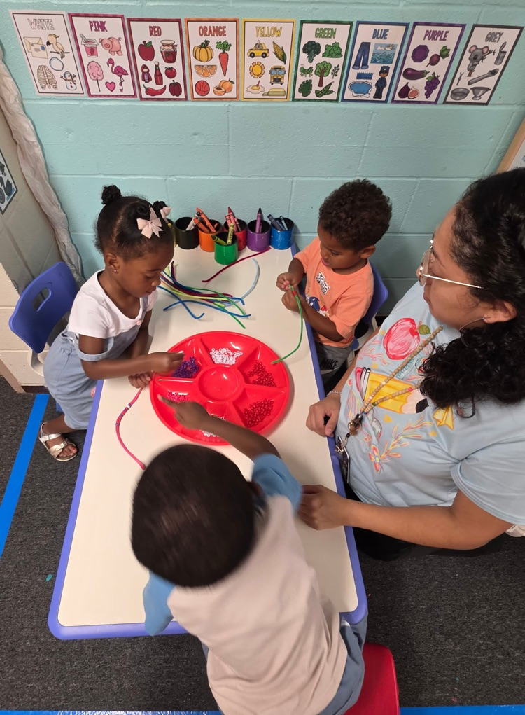 students learning