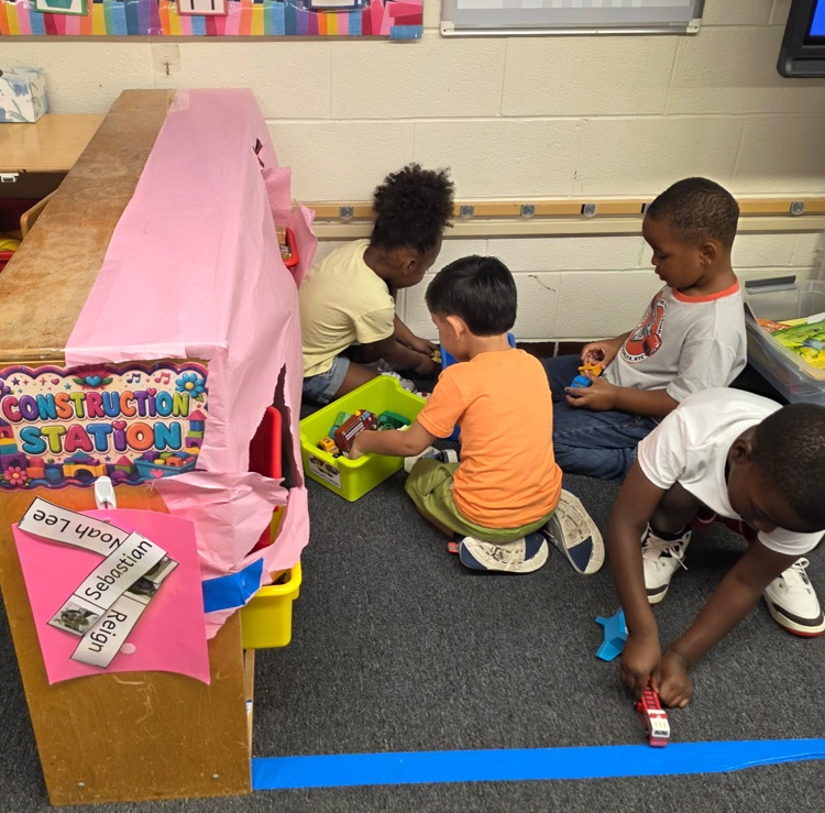 students learning