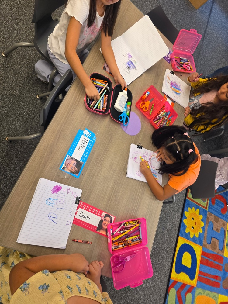 students learning
