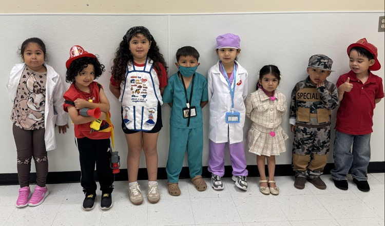 students dressed up